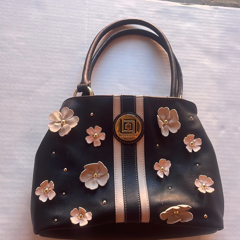 Liz Claiborne Floral Embroidered Tote Bag